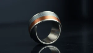 This https://ax88c.com/ features a polished titanium wedding band with a distinctive copper inlay, perfect for modern jewelry lovers seeking durable elegance.