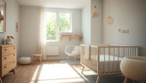 Paras pinnasänky in a cozy nursery setting, showcasing safety and modern design for restful sleep.