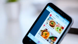 User saving recipes from social media using an intuitive app, highlighting quick organization and accessibility of recipes from platforms like Instagram and TikTok.