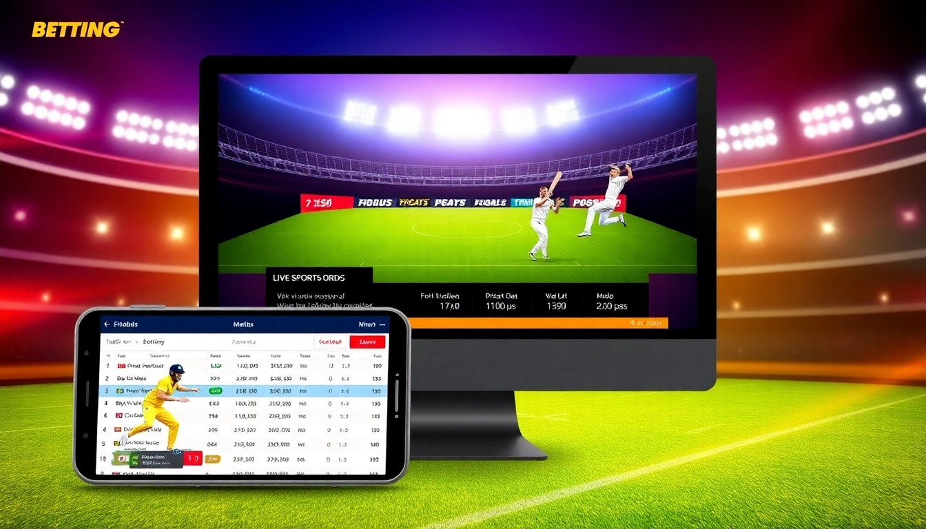 Reddybook online betting interface displaying live cricket and football odds, user-friendly design, and vibrant visuals.