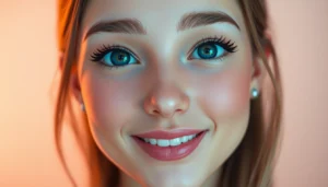 AI girlfriend engaging in a friendly conversation on a sleek digital interface, highlighting intimacy and connection.