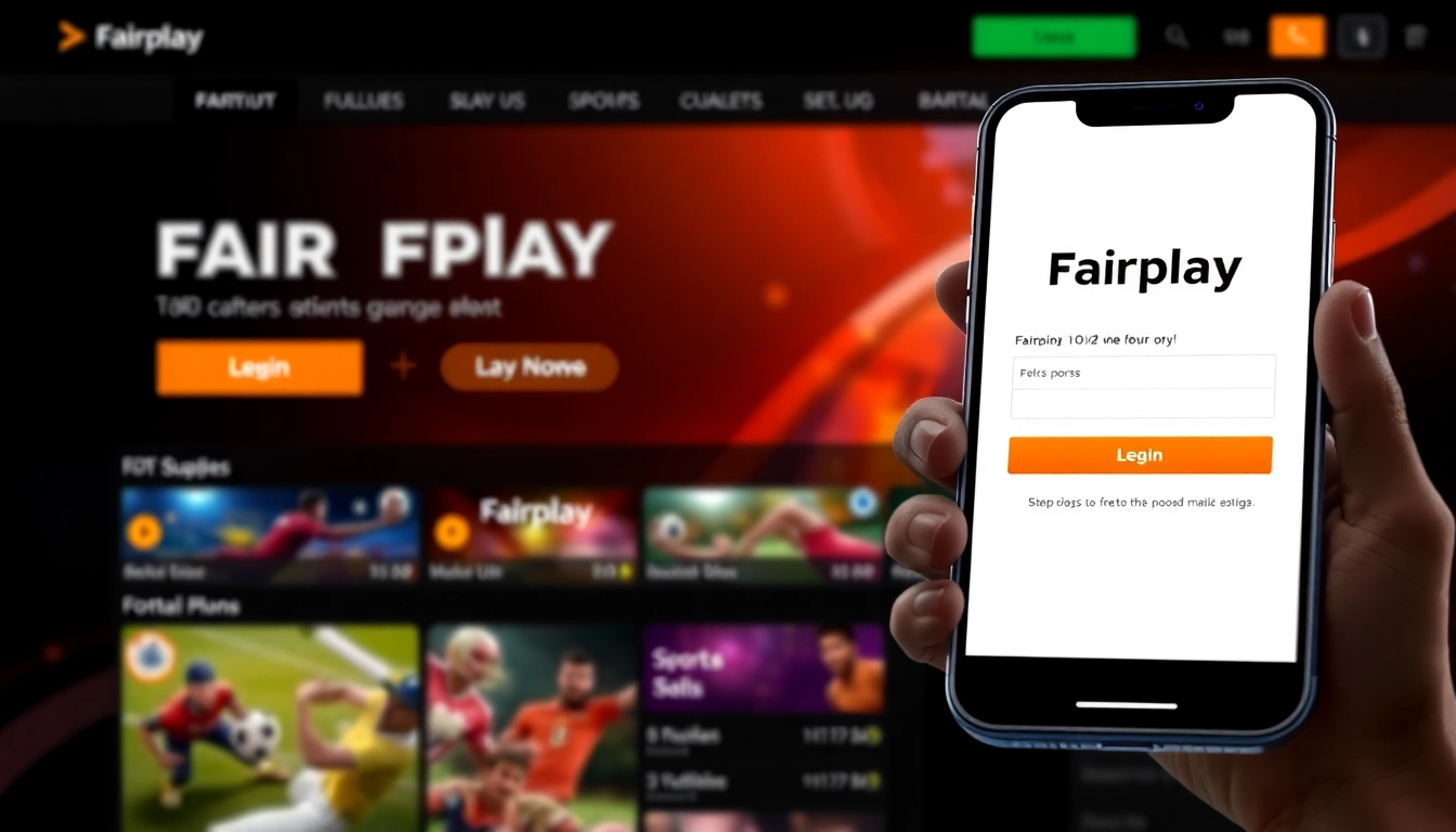 Fairplay login screen on mobile device showcasing a sleek, user-friendly interface for sports betting in India.