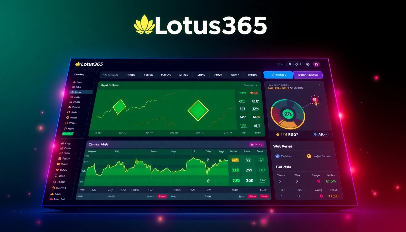 Lotus365 sports betting platform showcasing live odds and vibrant graphics for easy navigation and user engagement.