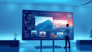 Futuristic AI image editing interface with vibrant visuals and advanced reasoning displayed on a transparent screen.