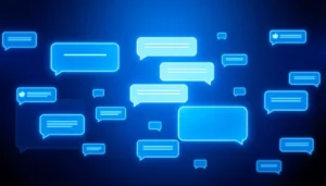 Engaging chat interface with modern design symbols, illustrating smooth digital communication