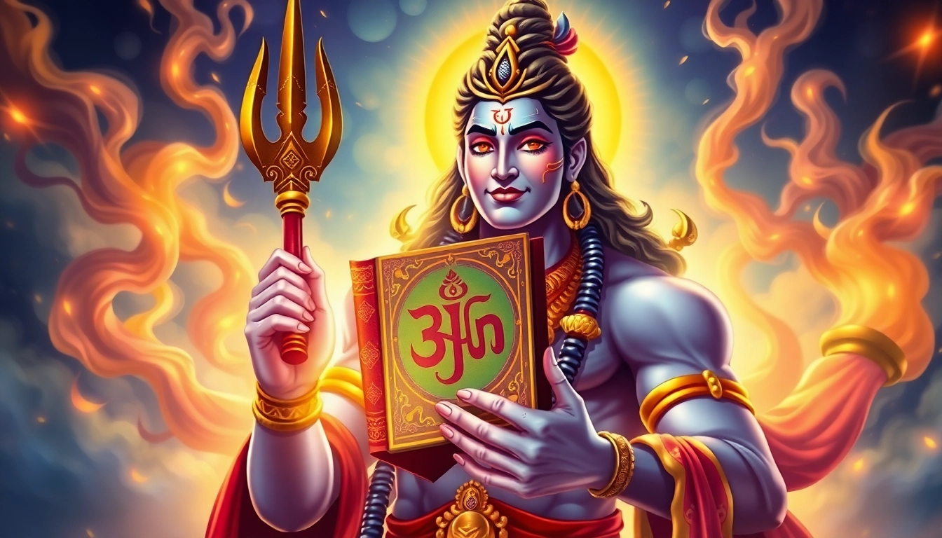 Mahadev book displayed with Shiva's blessing, capturing its significance in Indian culture and