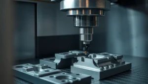 Professional CNC frezowanie CNC of aluminum parts by a modern machine ensuring high precision