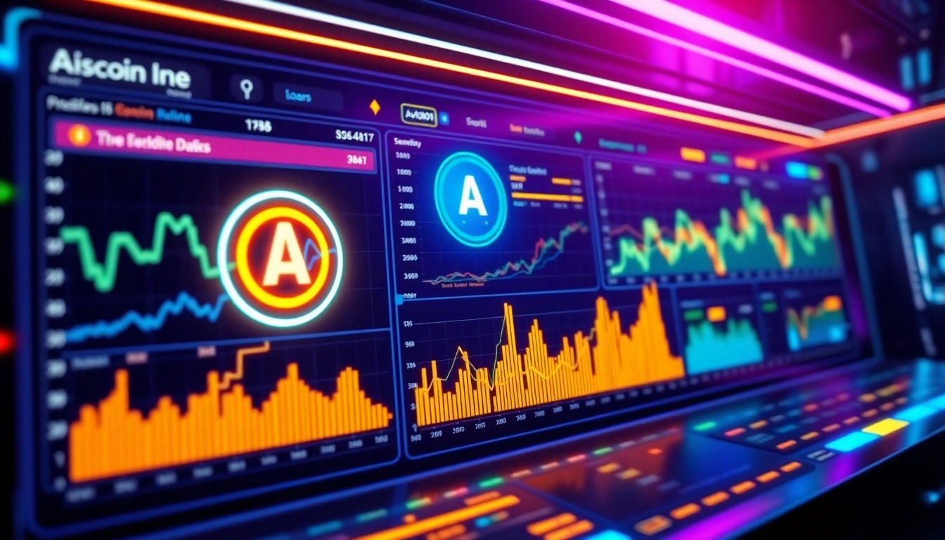 Modern aicoin digital chart illustrating market trends and data analysis for investors and